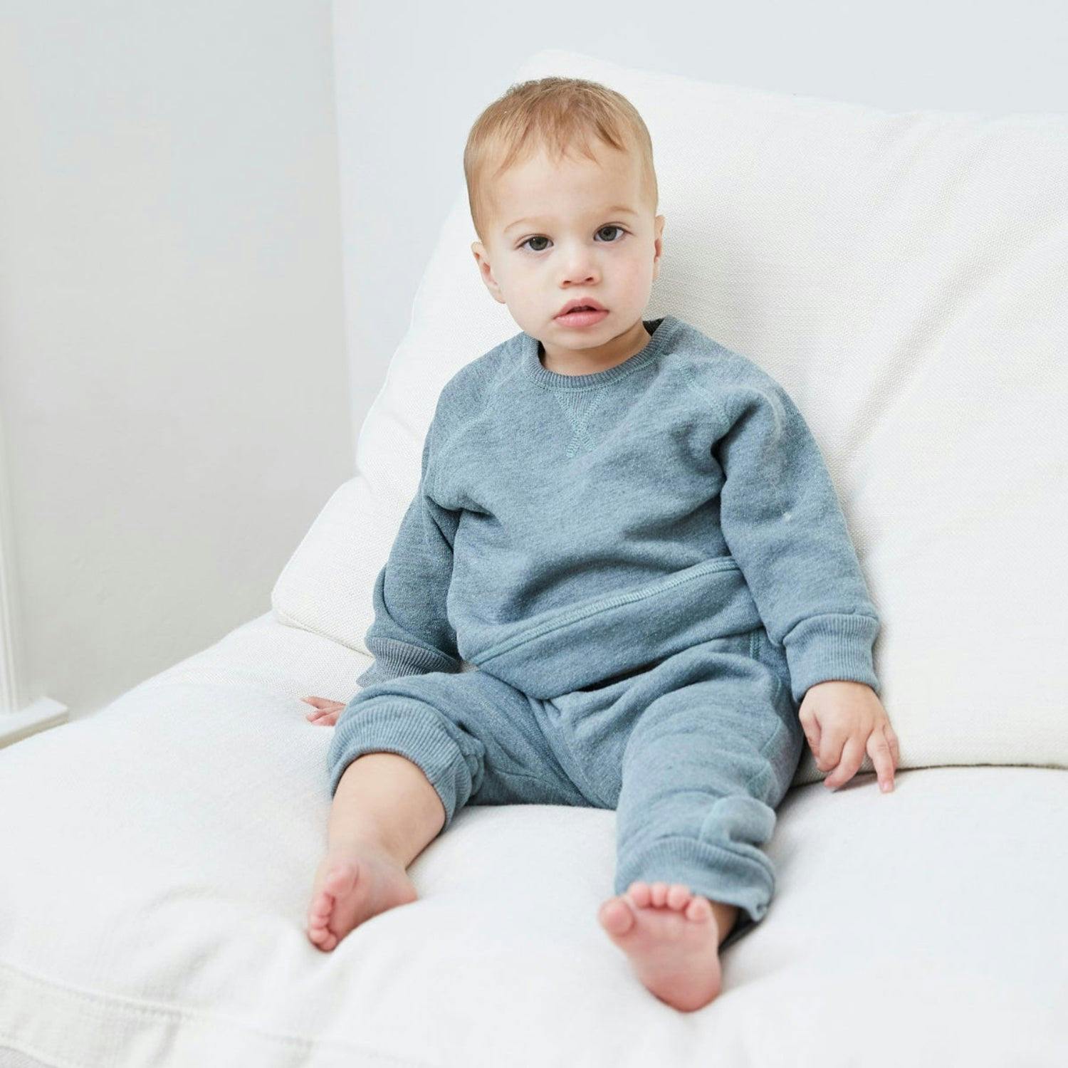 Heathered Vintage Sherpa Sweatshirt and Sweatpant Set