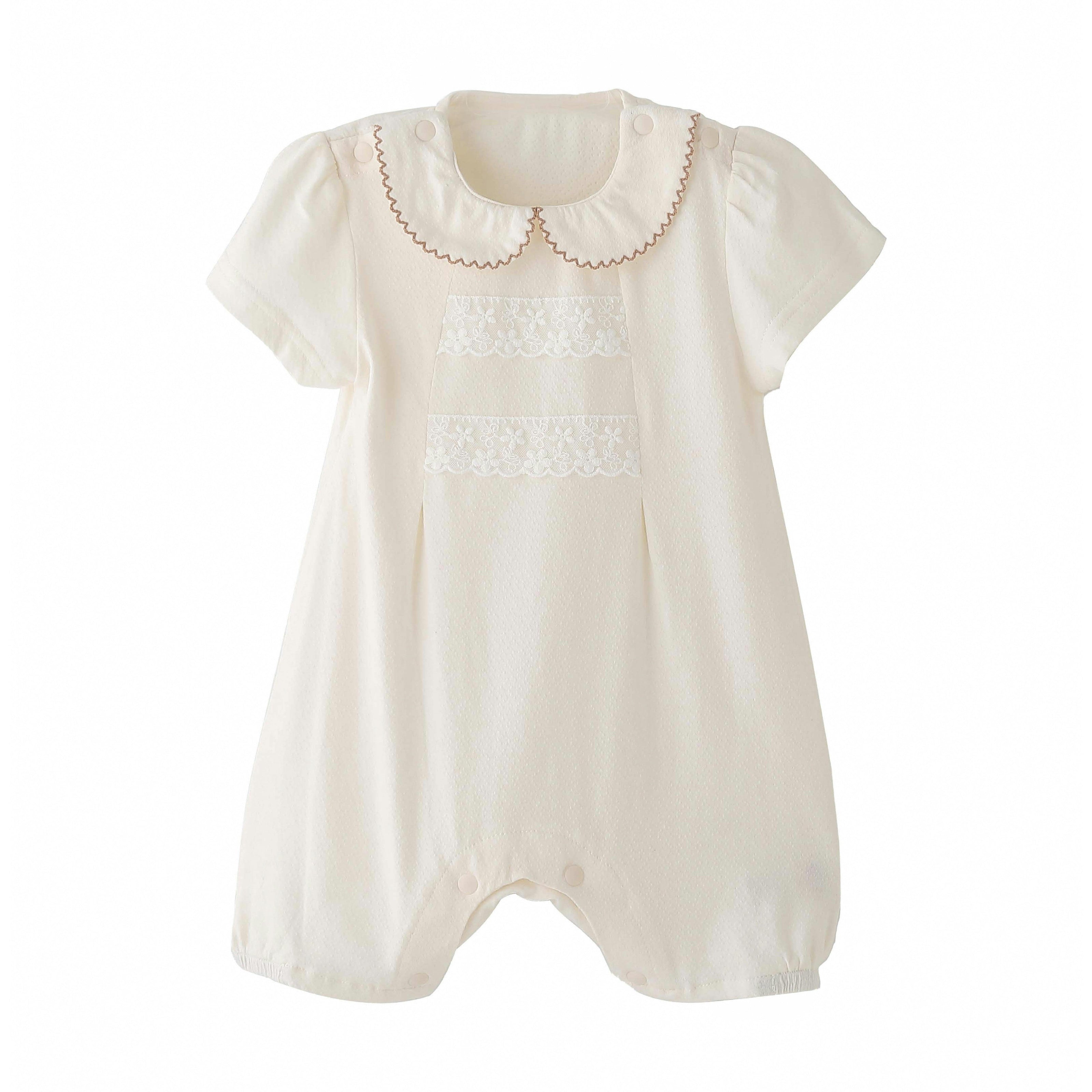 Cream Lace Collar Romper