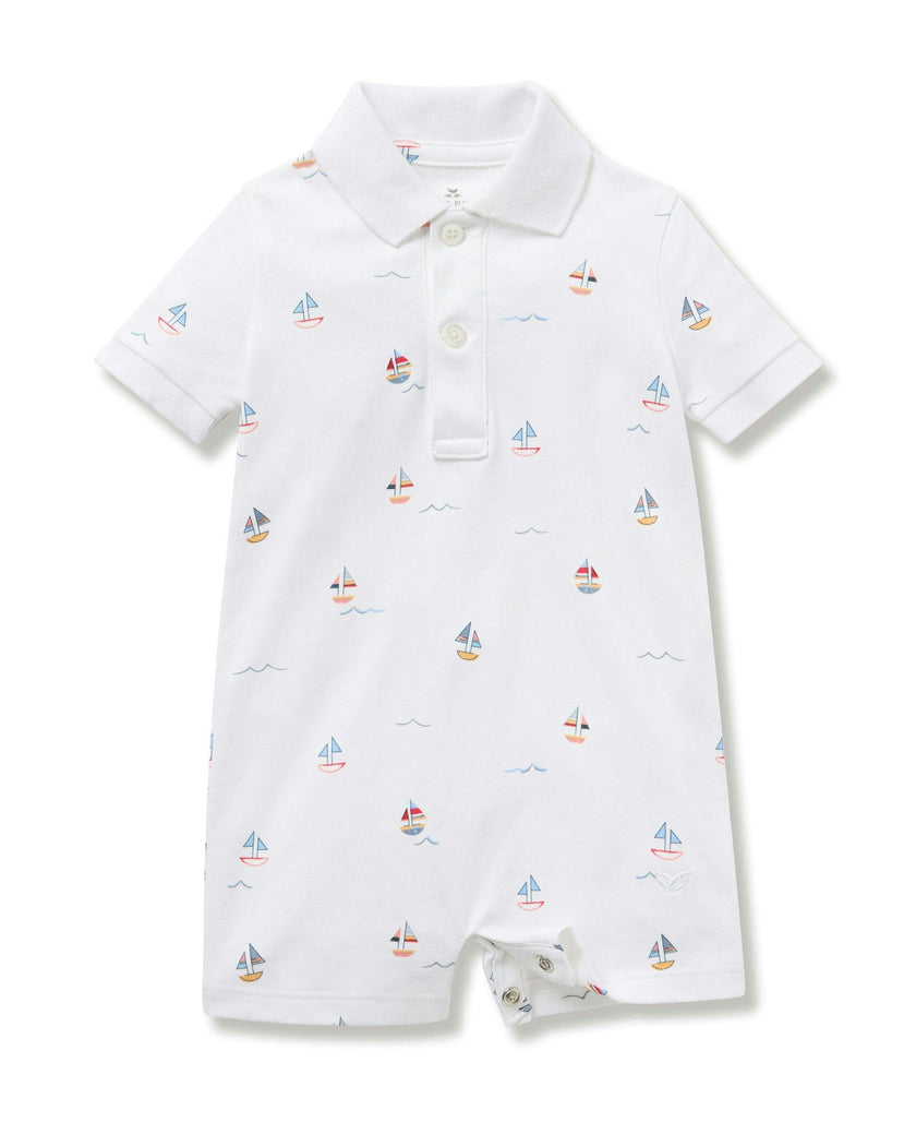 Baby's Pima Louis Play Romper in Bateau