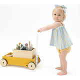 Odalys Floral Stripe - Top with Bows and Ruffle Leg Bloomer
