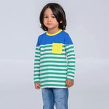 Long Sleeve Multicolor Pocket T-Shirt