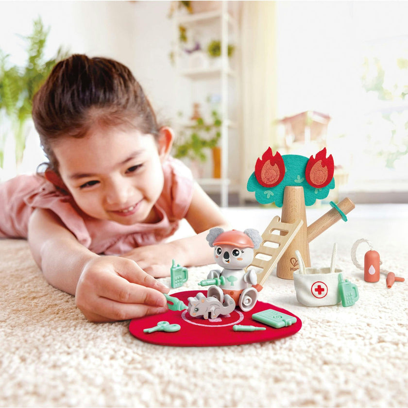 Hape: Forest Fire Rescue - 17pc Wooden Nature Toy