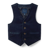 The Velvet Vest, navy blue