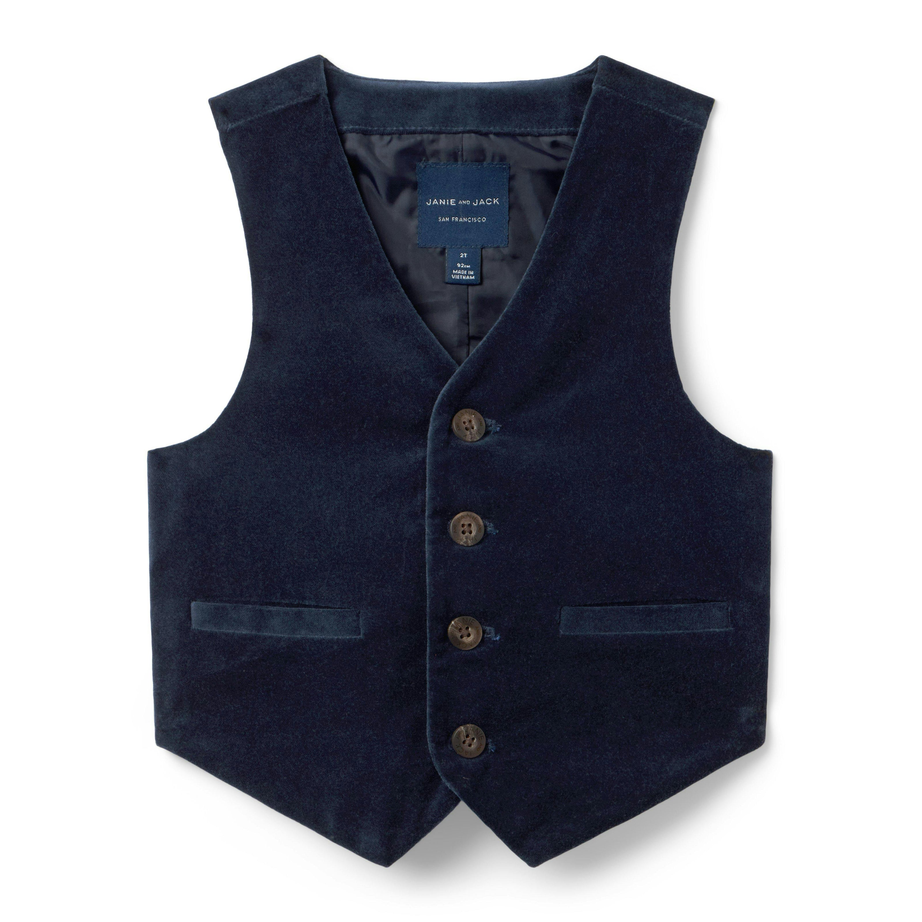 The Velvet Vest, navy blue