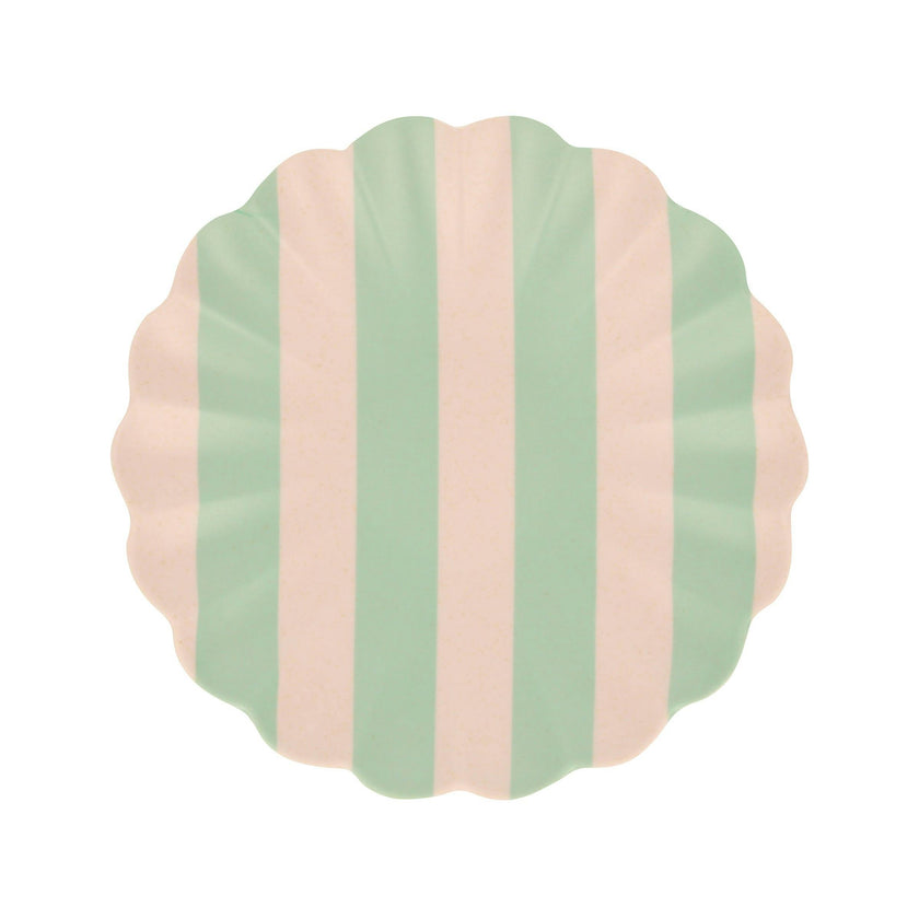 Stripy Reusable Bamboo Small Plates