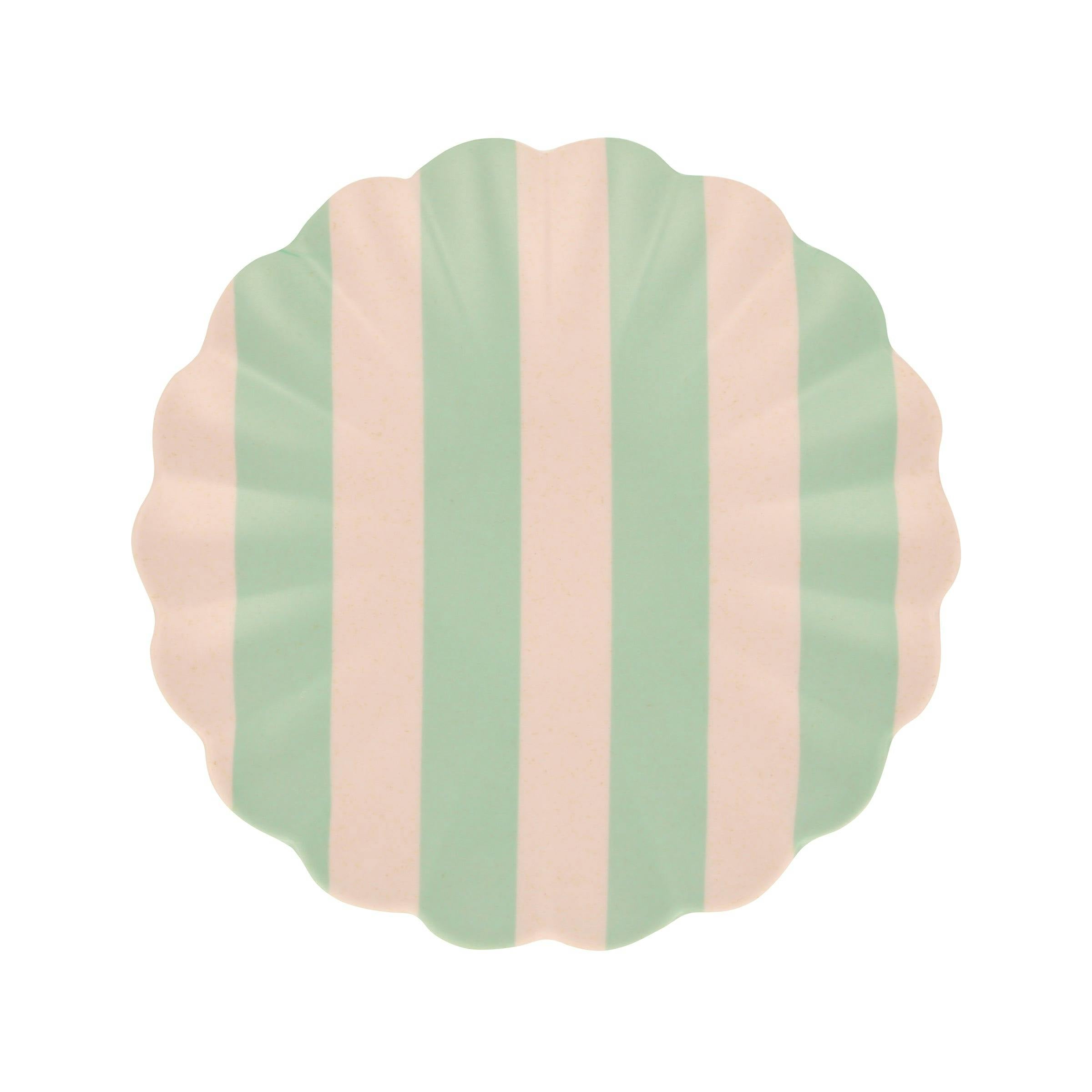 Stripy Reusable Bamboo Small Plates
