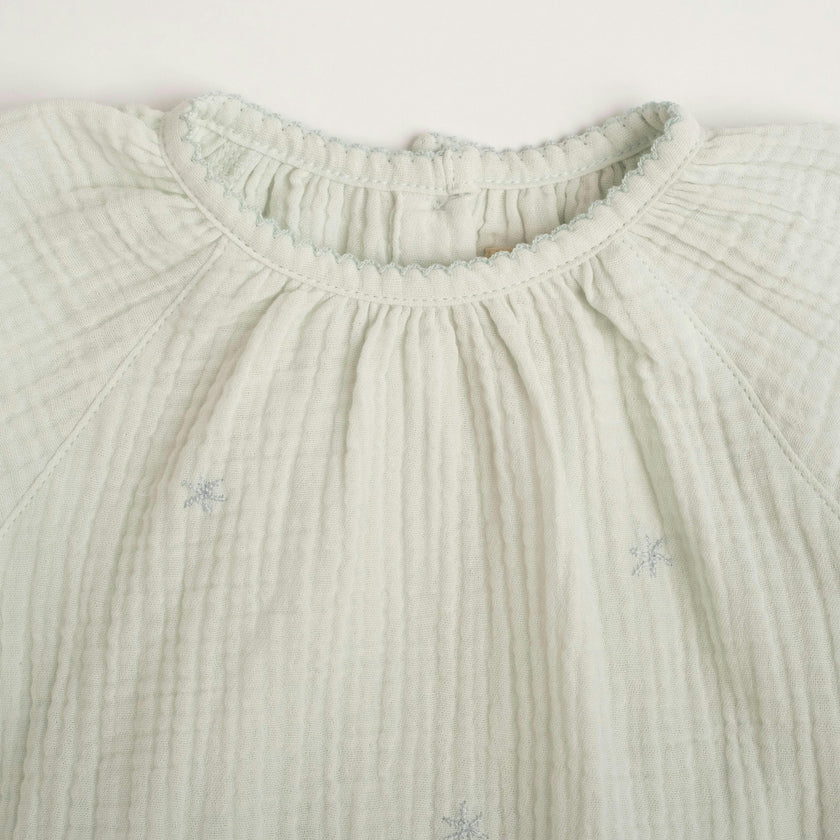 Gauze Two Piece Set in Embroidered Stars