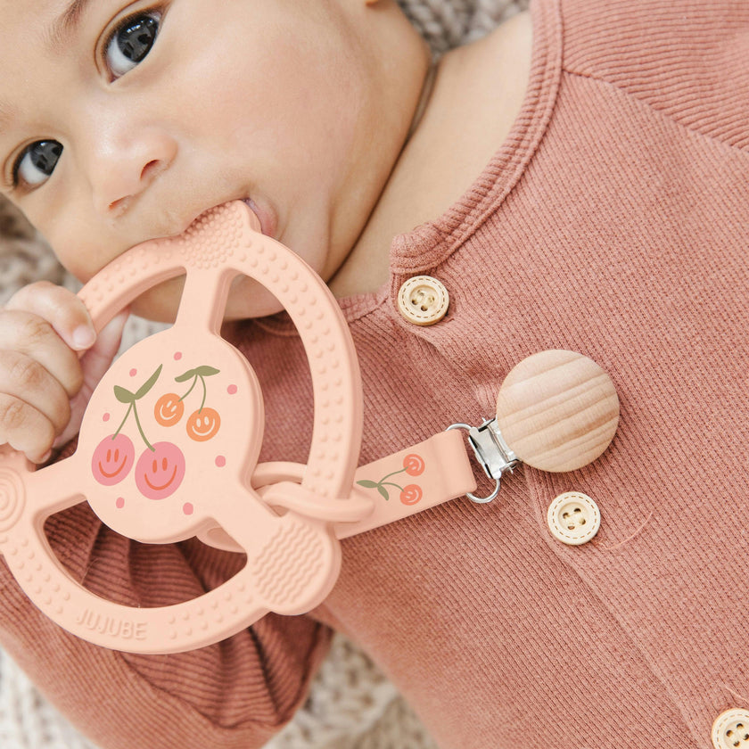 JuJuBe × Studio Oh! Silicone Teether Ring With Detachable Clip