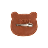 Josy Classic Hairclip | Bear | Cognac Classic Leather