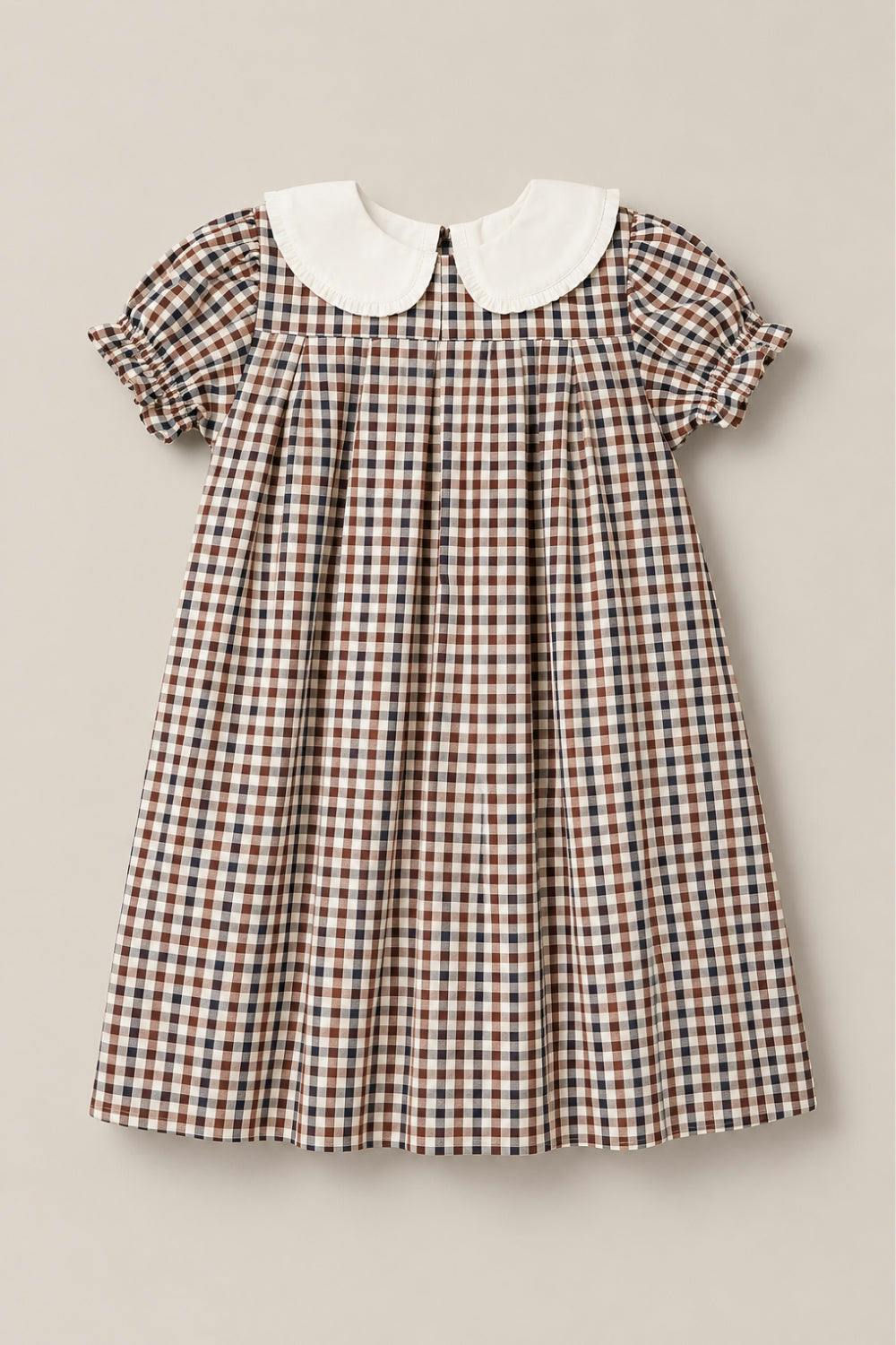Mini Emery Dress in Chestnut Gingham