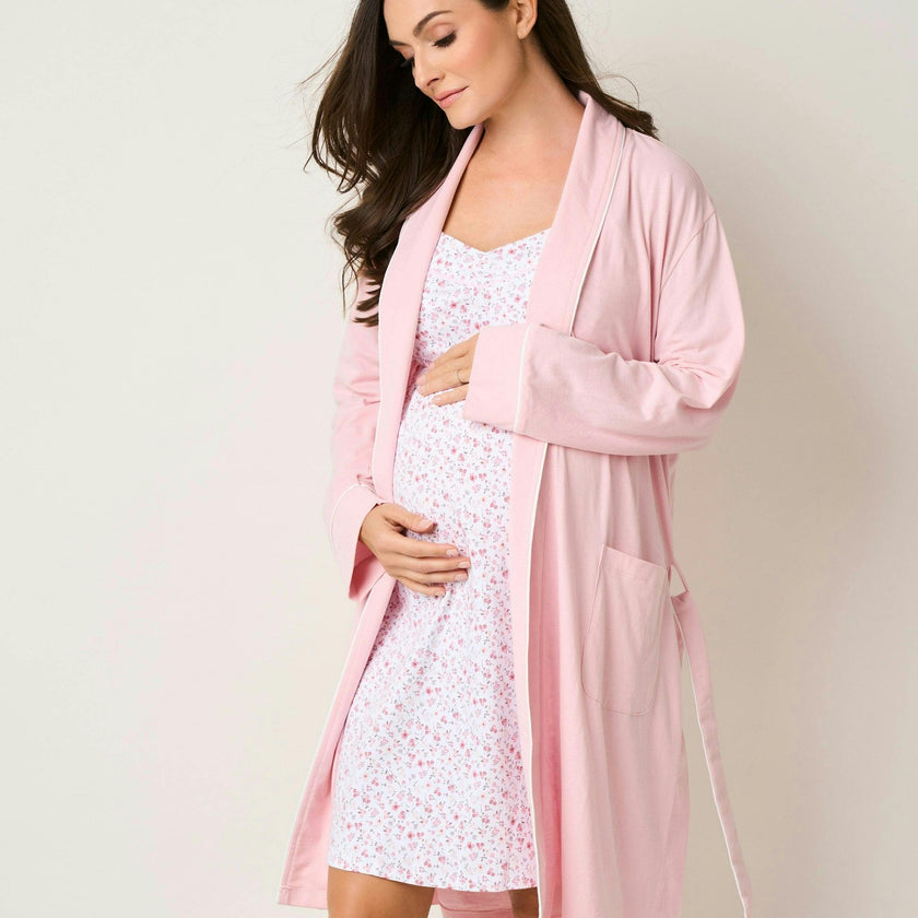 Women's Pima Maternity Nightgown in Dorset Floral