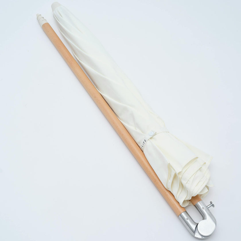 Luxe Beach Umbrella: Cream