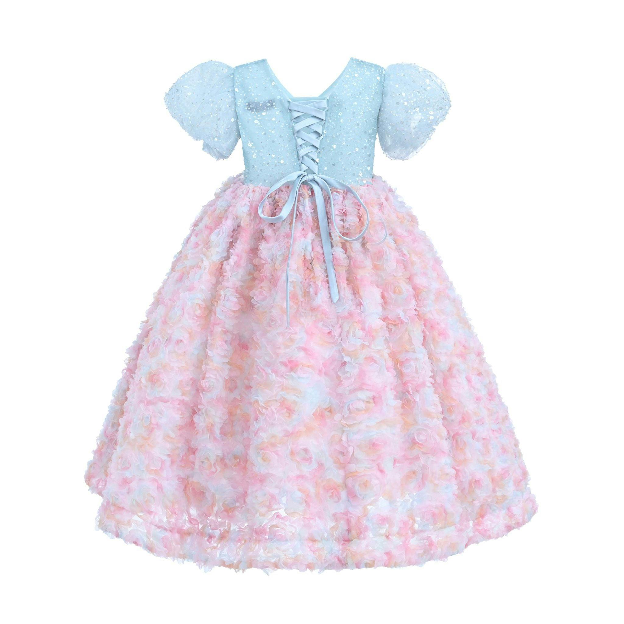 Blue Pastel Pink Floral Latona Dress