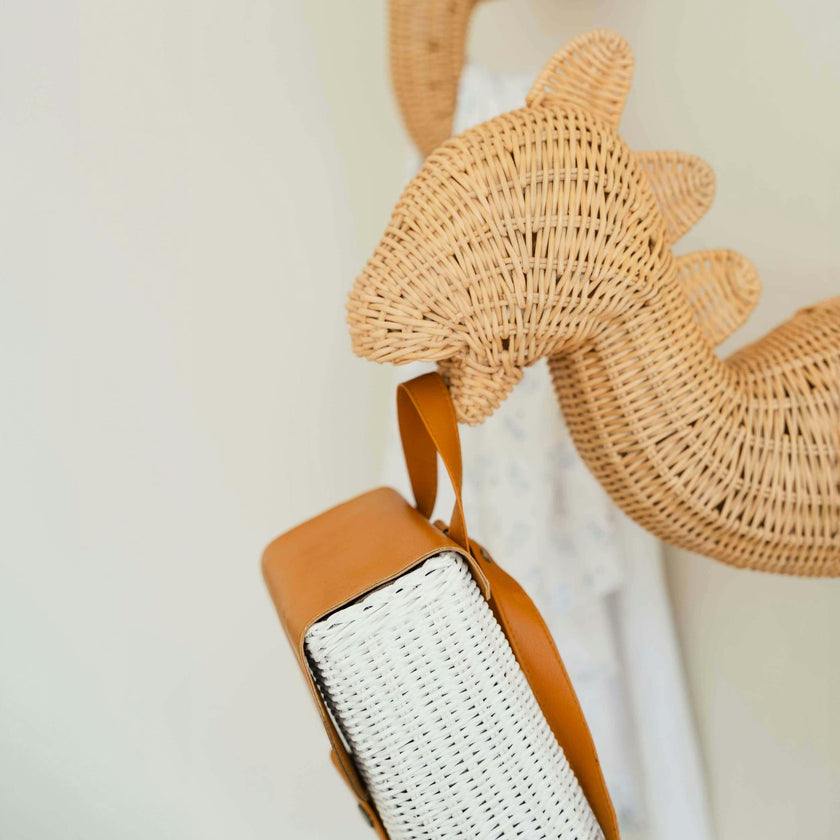 Handcrafted - Dinosaur Wall Decor - Rattan Wicker
