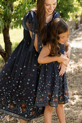 Mini Rayna Dress in Midnight Cascading Floral