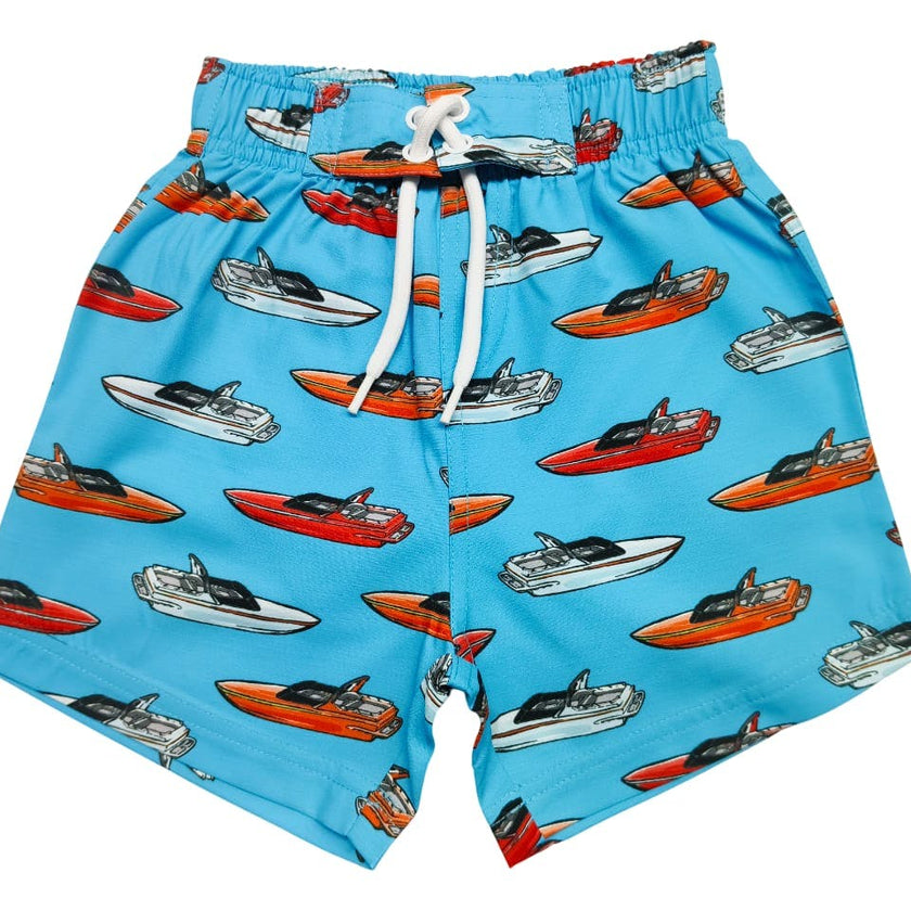 Kids Swim Board Short - Speed Boat