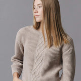 Organic Boatneck Cable Sweater