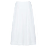 women's white linen wrap skirt
