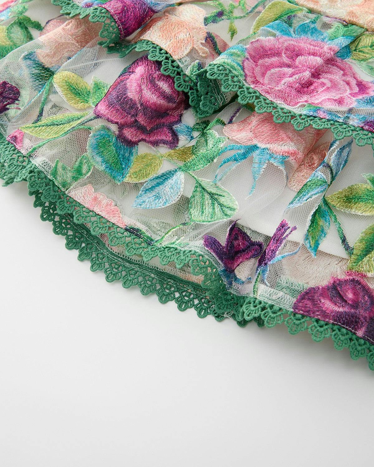 Rachelle Embroidered Mini Skirt