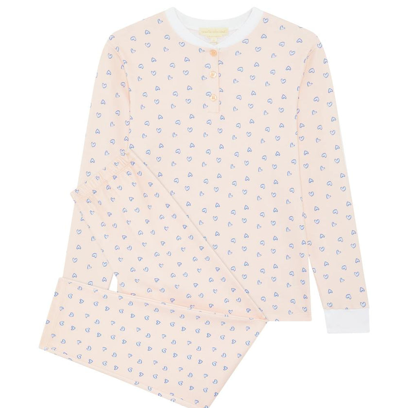 Love Heart Pyjama - Adult Pink