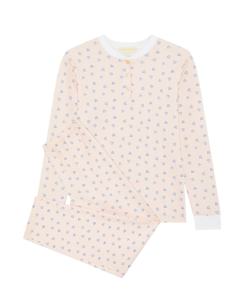 Love Heart Pyjama - Adult Pink
