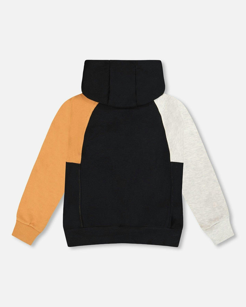 Pullover Hooded Fleece Sweatshirt with Zip Pocket
