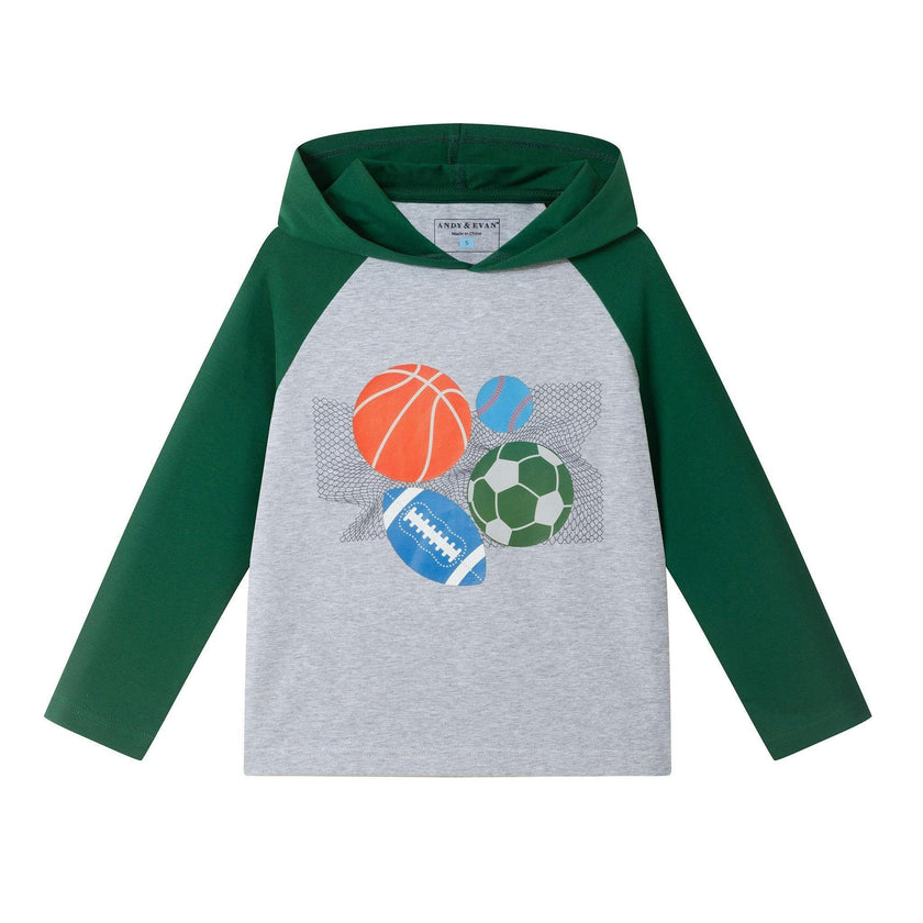 Raglan Tee Hoodie Set | Sports