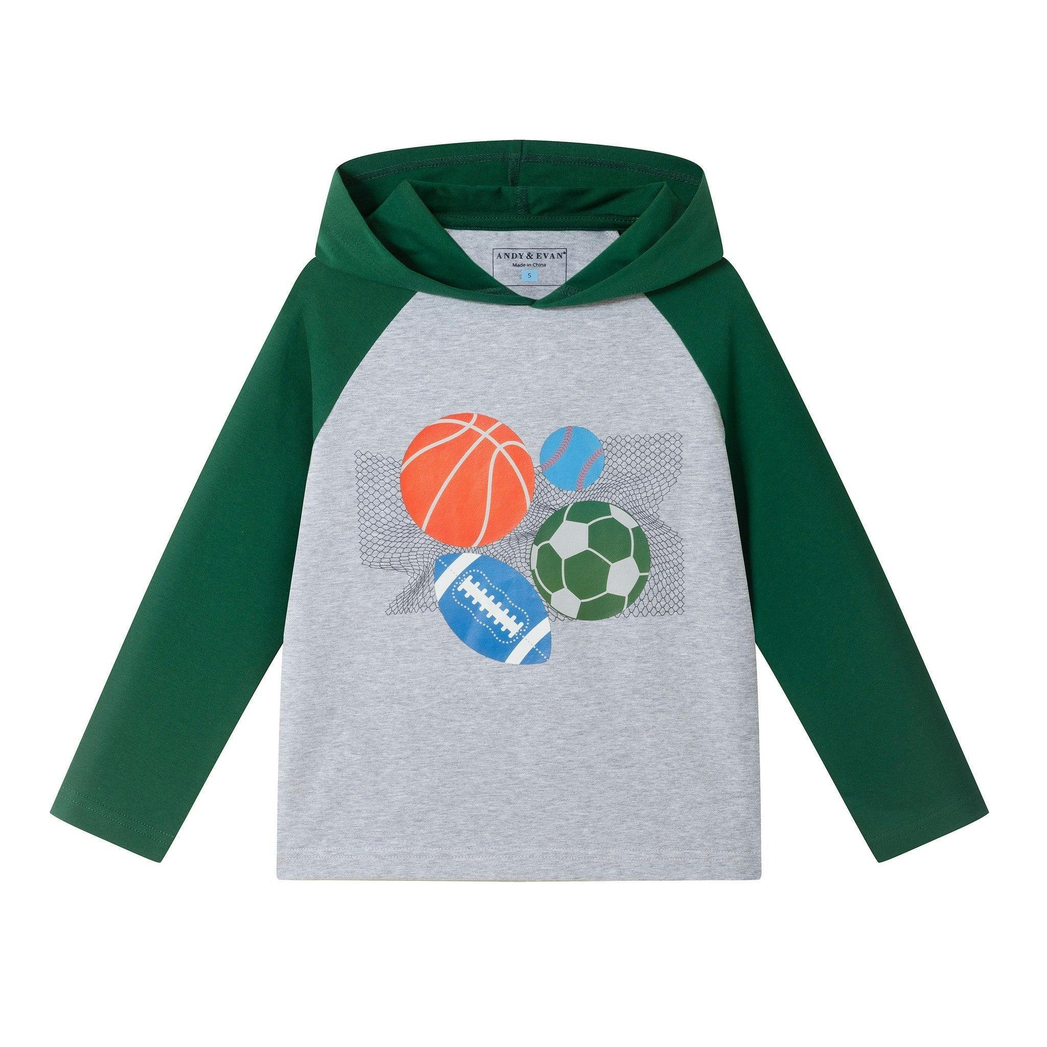 Raglan Tee Hoodie Set | Sports