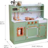 Teamson Kids Little Chef St. Louis Wooden Play Kitchen with 15 Accessories