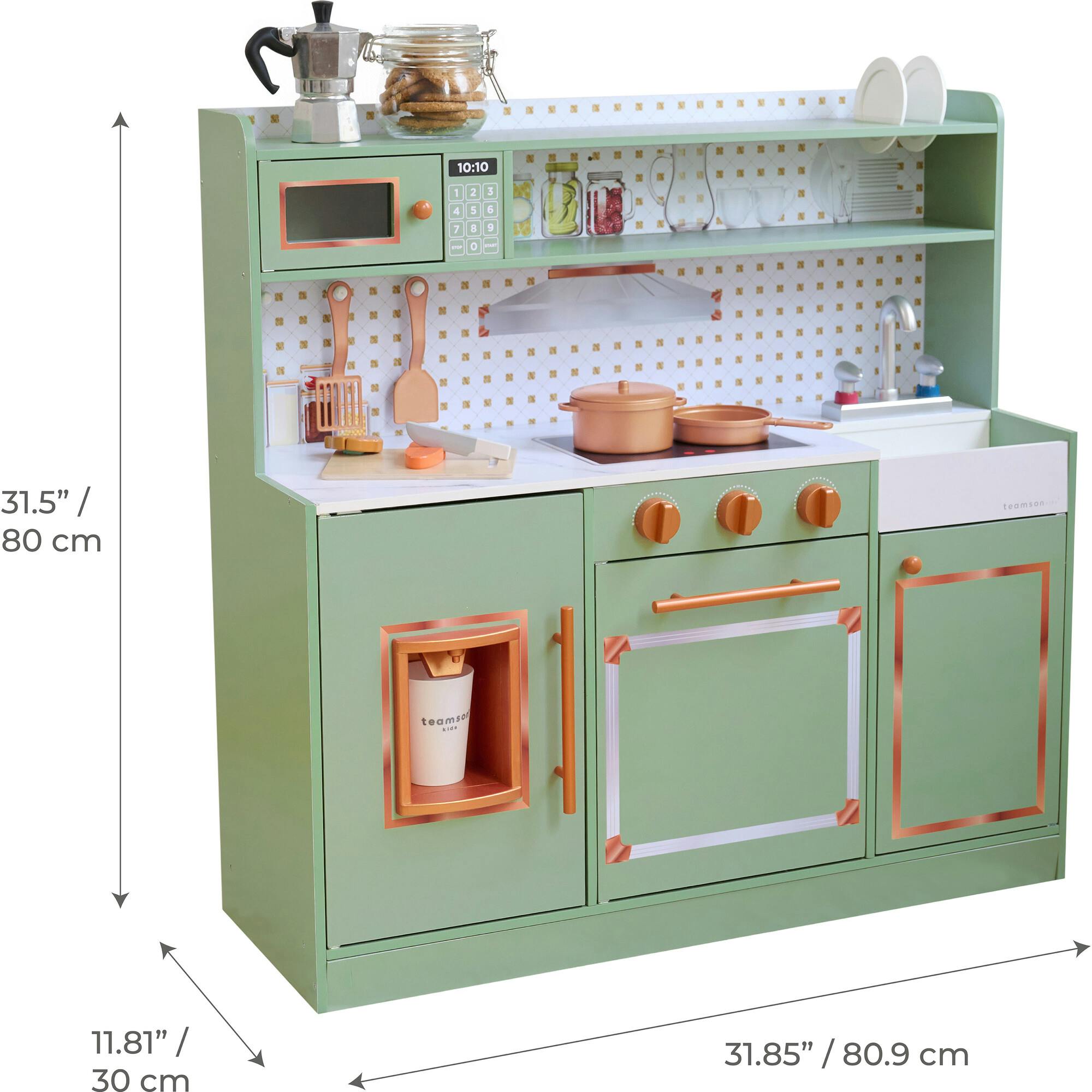Teamson Kids Little Chef St. Louis Wooden Play Kitchen with 15 Accessories