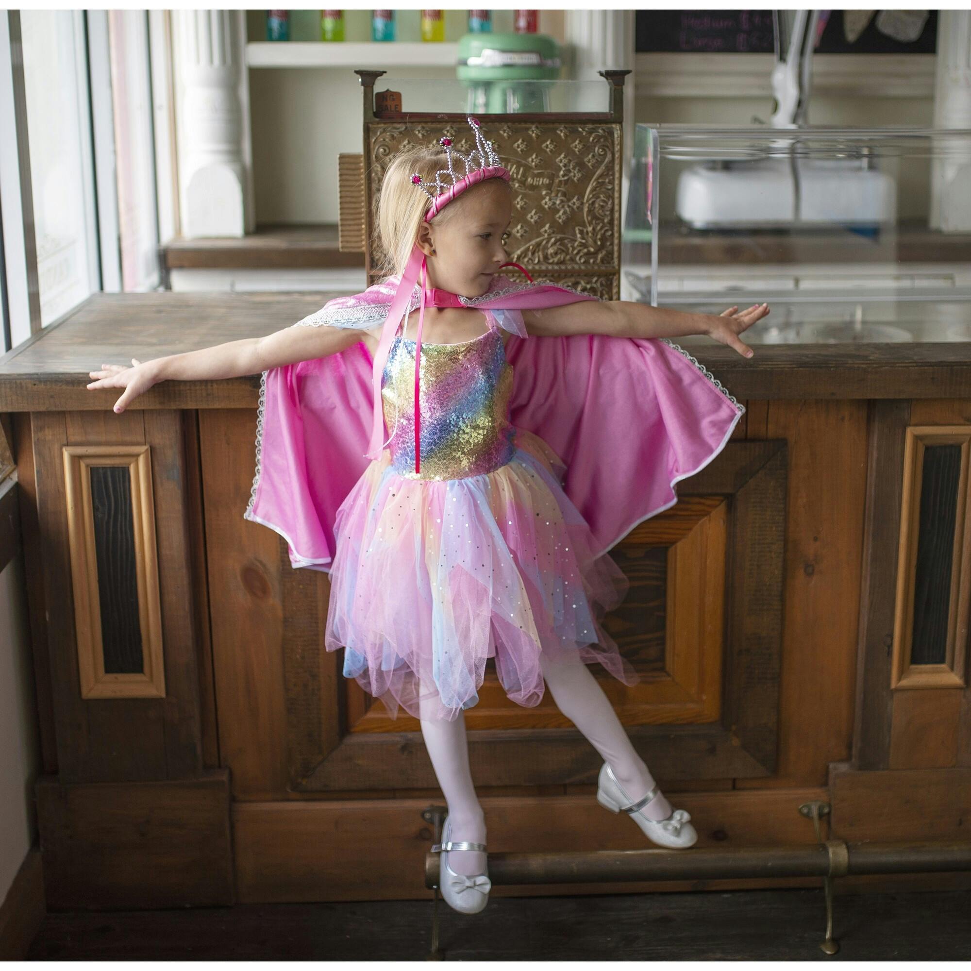 Rainbow Fairy Dress & Wings