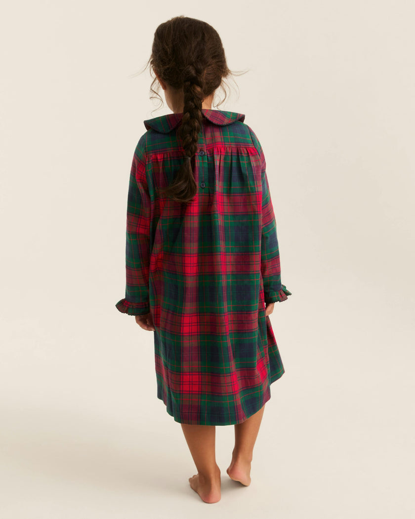 Girl's Brushed Twill Eloise Nightgown in St. James Tartan