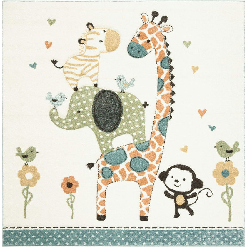 Carousel Kids Bindi Rug, White