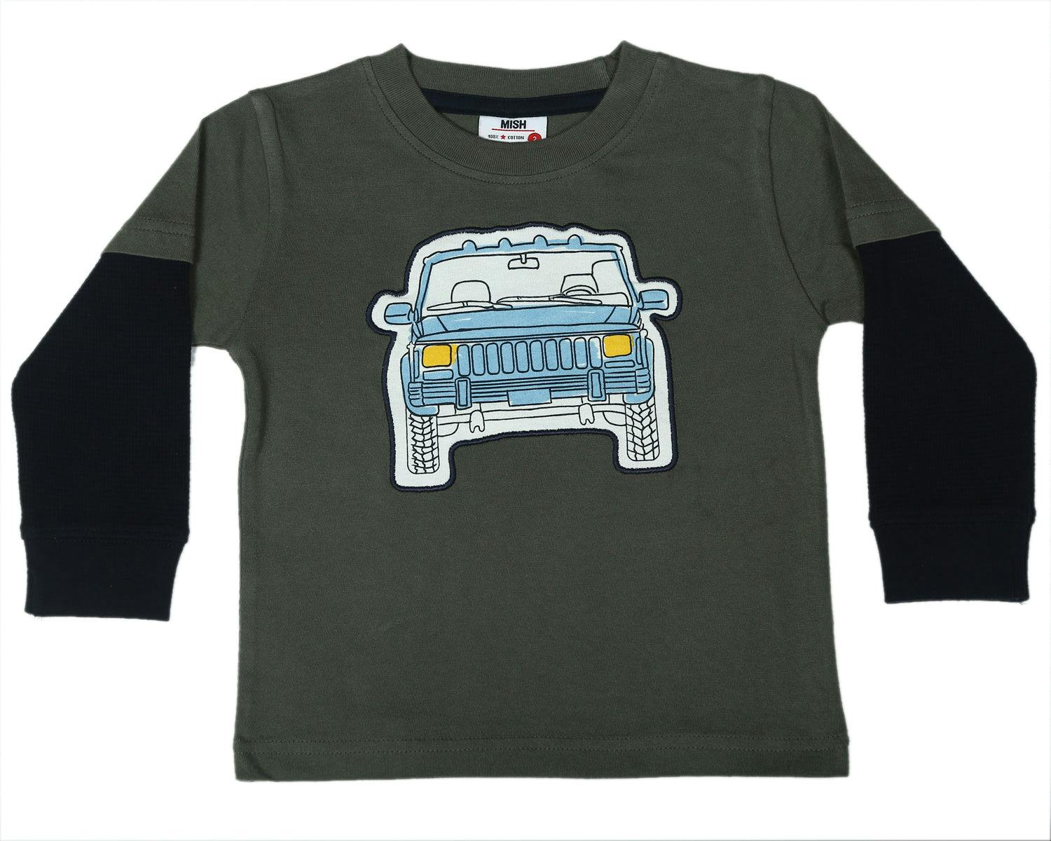 Kids Two-fer Shirt - Jeep Applique