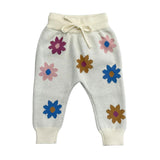 Baby Knit Pants in Flower Pop