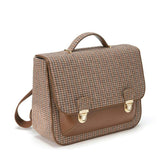Boston Plaid Adjustable Shoulder Strap Schoolbag