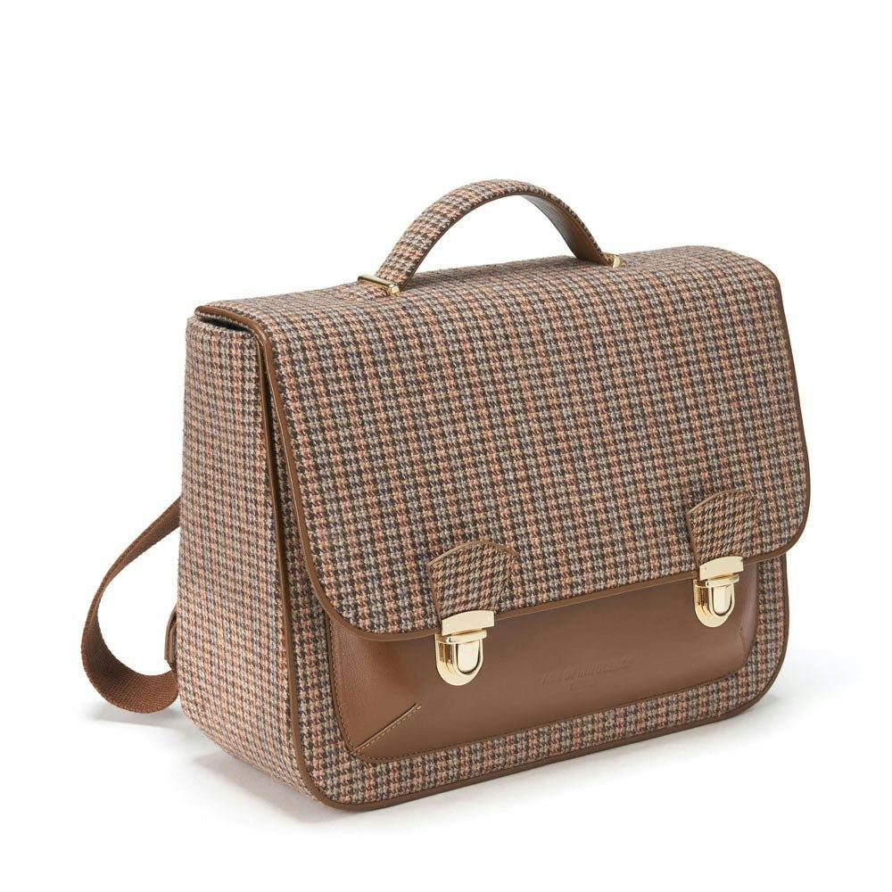Boston Plaid Adjustable Shoulder Strap Schoolbag