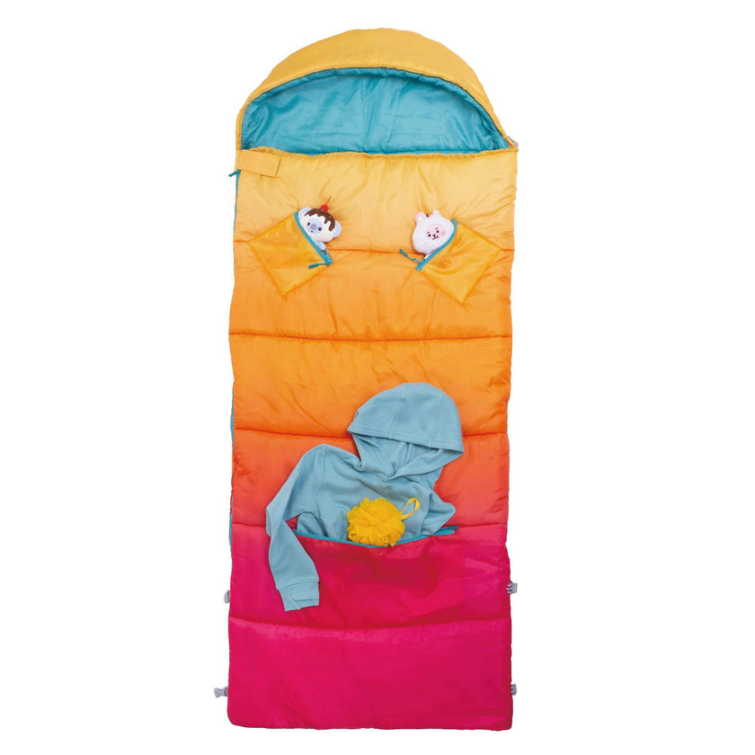 Sleep-N-Pack™ – Big Kid Size | Color Block Sunset Ombre