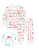 The Organic Long Sleeve Pajama Set [Flamingos]