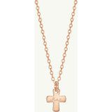 Personalized Cross Necklace, 18k Rose Gold Plated