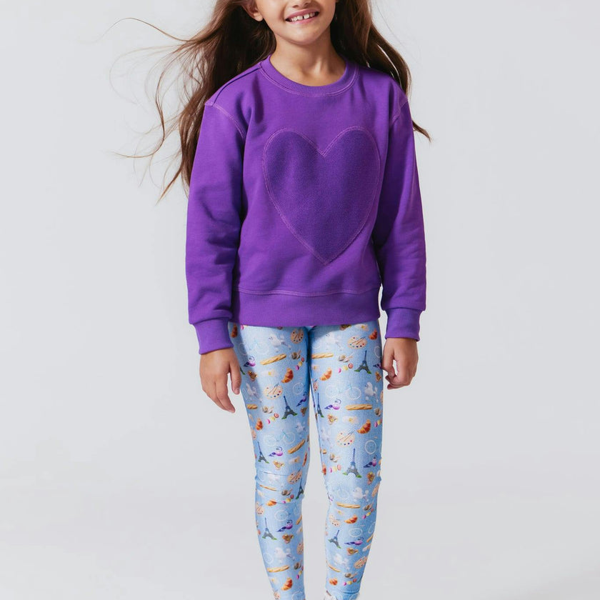 Girls Raw Hem Crew Neck Long Sleeve Crop Sweatshirts