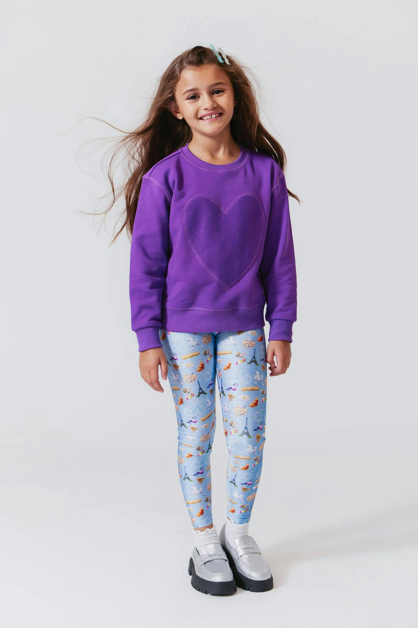 Girls Raw Hem Crew Neck Long Sleeve Crop Sweatshirts