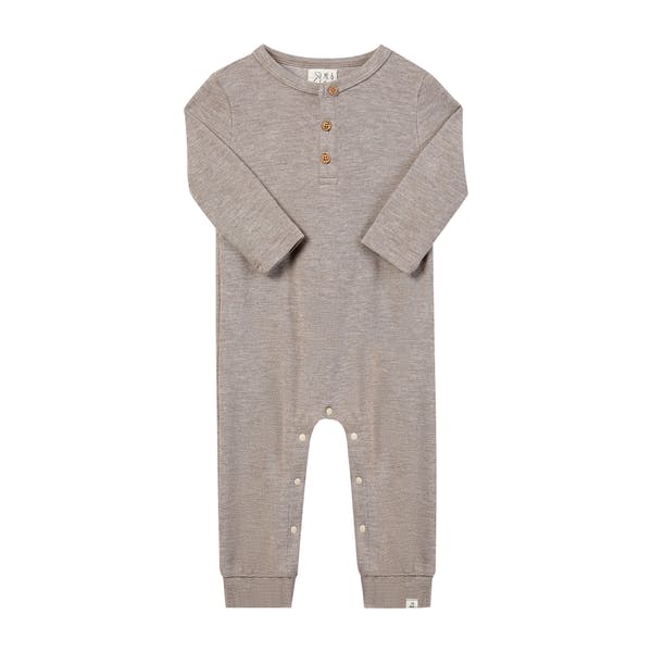 MASON Beige Henley Romper