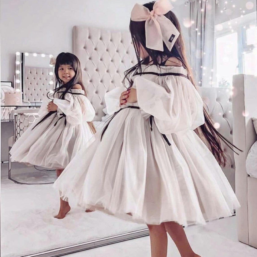 Coco-Caramel Tulle Dress