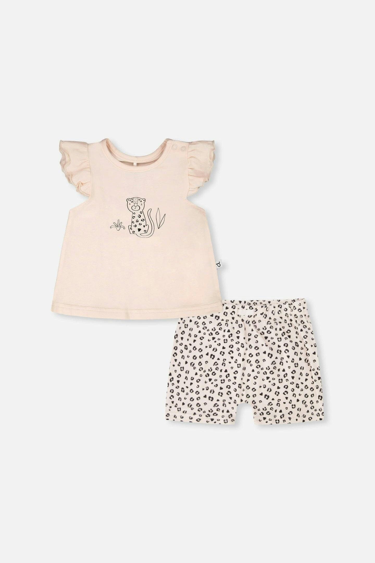 Organic Cotton Jersey Top And Short Set