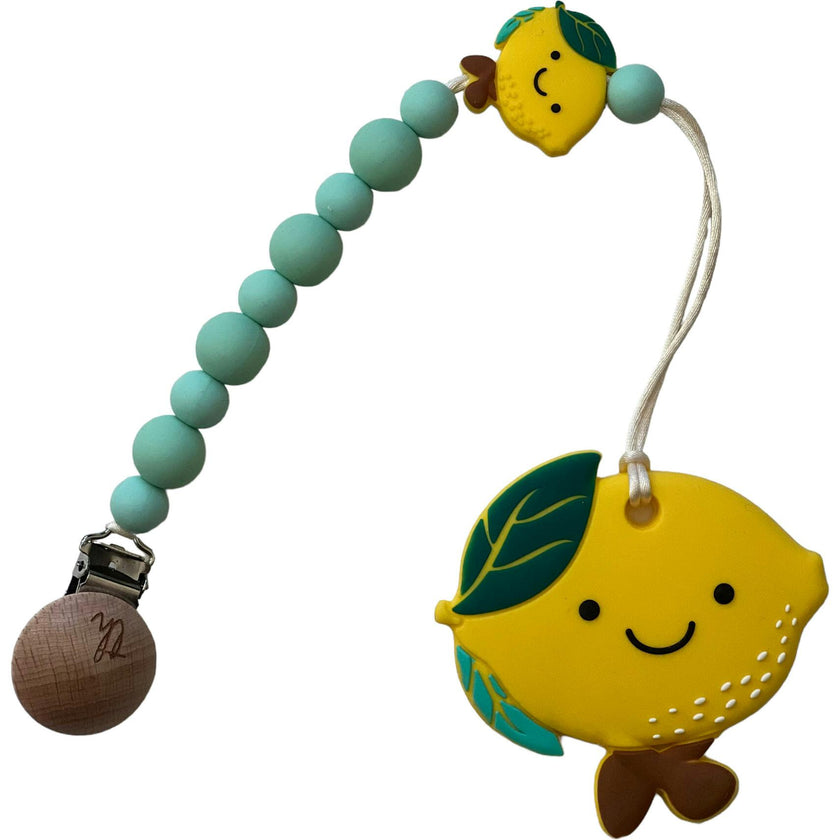 Lemon Pacifier And Toy Clip With Teether Bundle