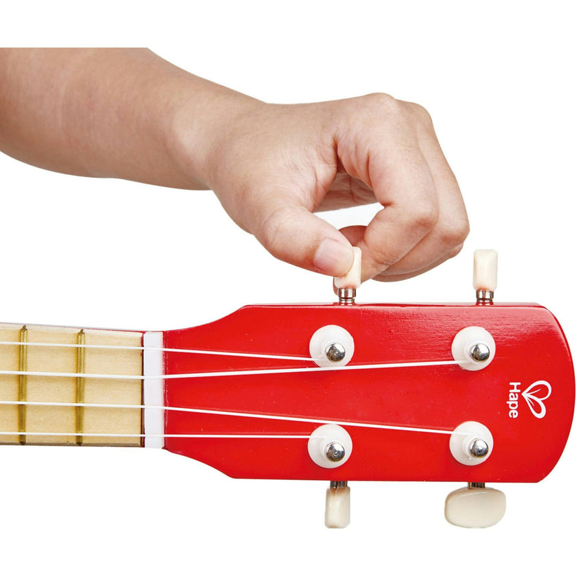 Kid's Wooden 21" Toy Ukulele in Red for Toddlers