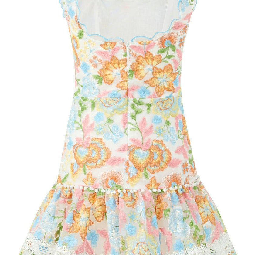 Bianca Embroidered Mini Dress