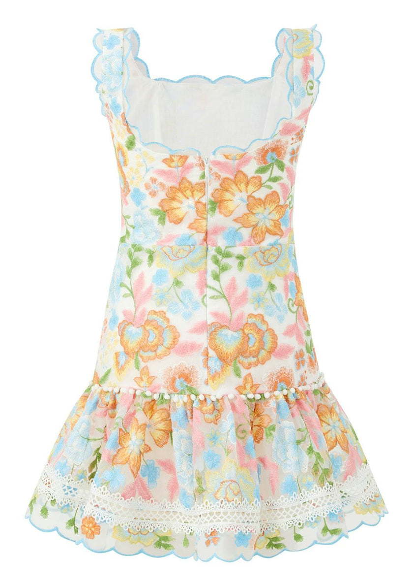 Bianca Embroidered Mini Dress