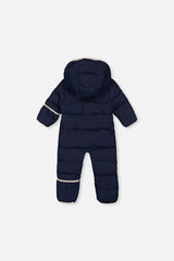 Baby Cloud One Piece Snowsuit Adapted For Car Seats Dark Blue